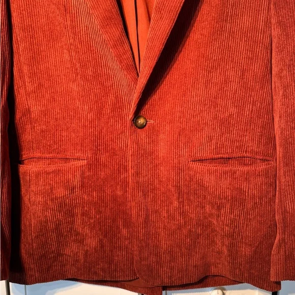 Women’s Rust Corduroy Blazer - Picture 3 of 5